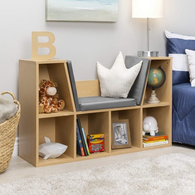 Lifestyle Hyder Wood Shelf Bookcase Tall, Brown - Image 4