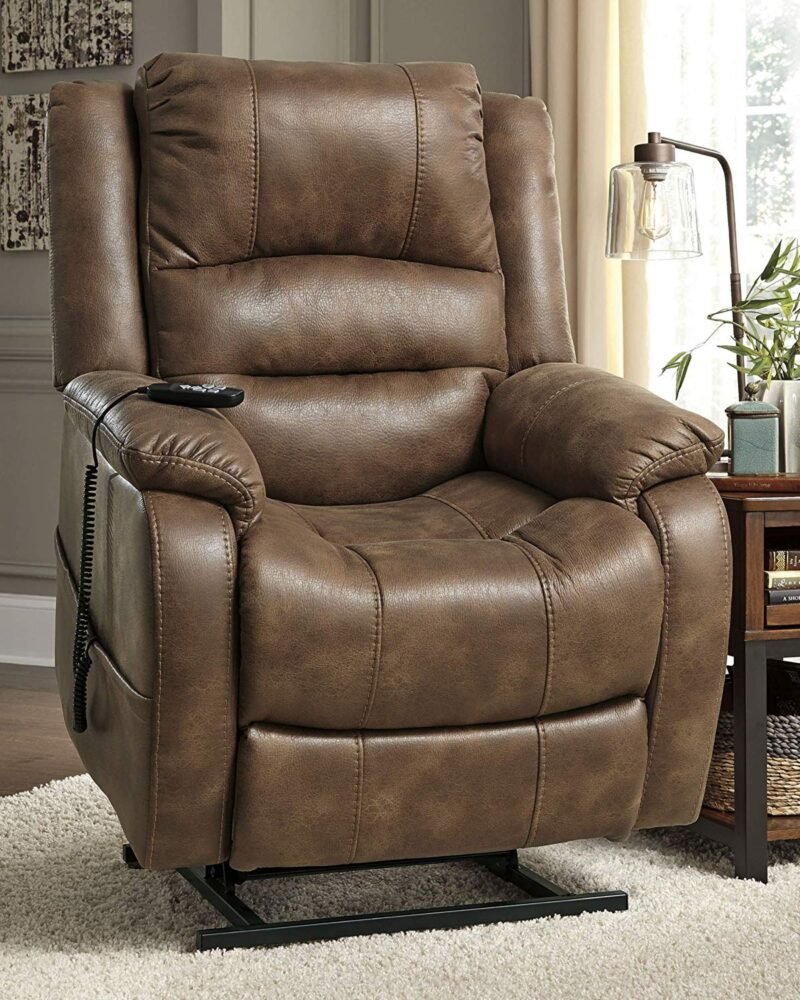 Pacific Contemporary Faux Leather Upholstered Rail Power Reclining Lift - Image 2