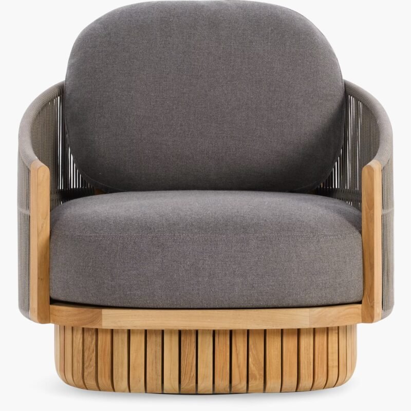 Round Base Soft Fabric Outdoor chair - Image 2