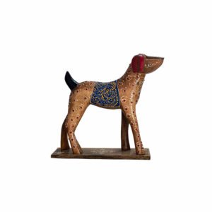 Handcrafted Wooden Dog Figurine
