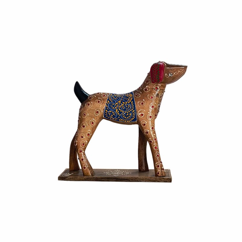 Handcrafted Wooden Dog Figurine