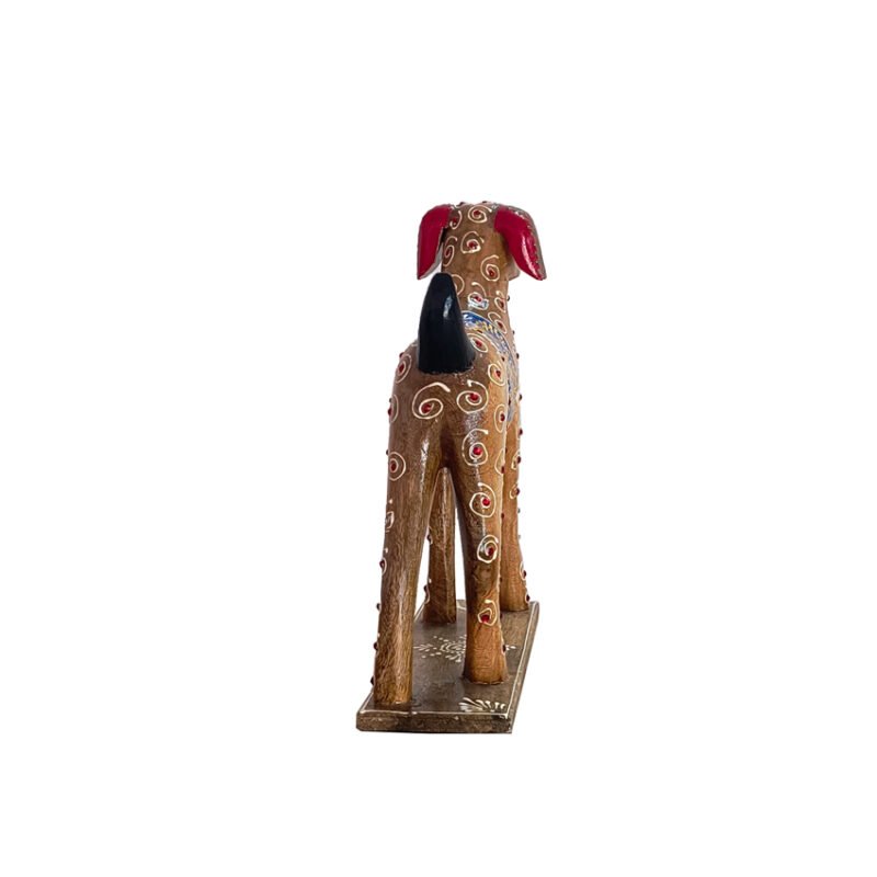 Handcrafted Wooden Dog Figurine - Image 3