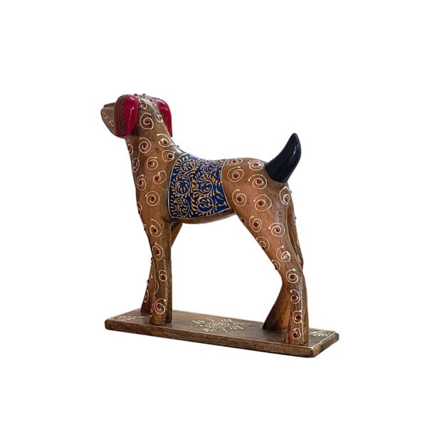 Handcrafted Wooden Dog Figurine - Image 4