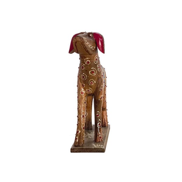 Handcrafted Wooden Dog Figurine - Image 2