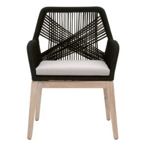 Armchair Without Cushion and Black Rope Support