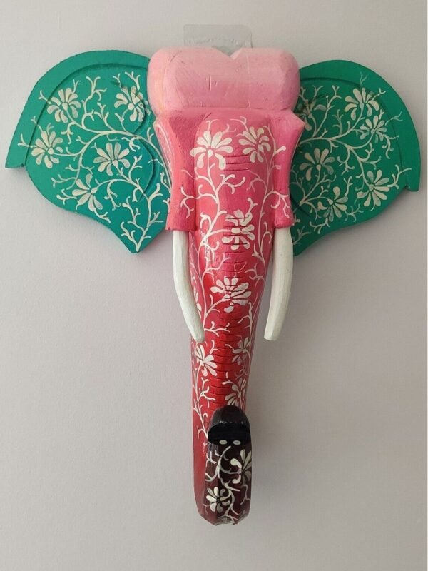 Wall Decor Multi Color Elephant Sculpture - Image 2