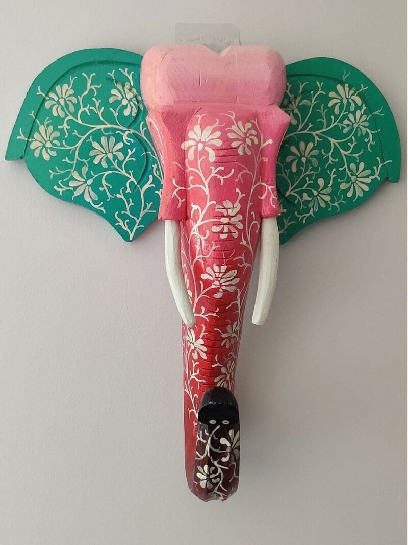Wall Decor Multi Color Elephant Sculpture - Image 2
