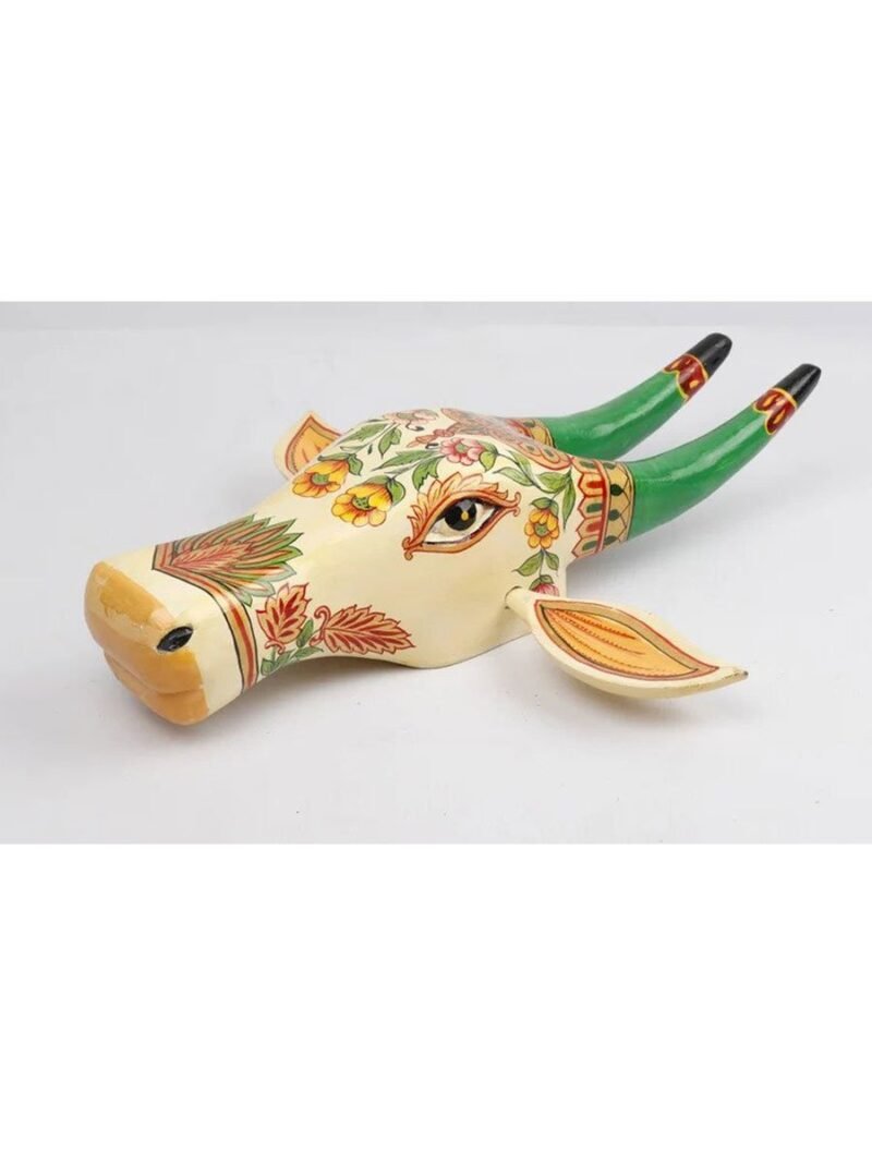 Wall Decor Multi Color Cow Sculpture