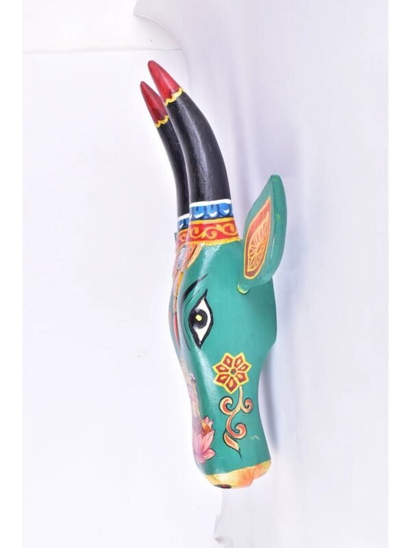 Wall Decor Multi Color Cow Sculpture - Image 2
