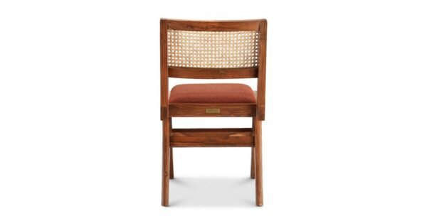 Dining Chair With Natural Cane Back and Leather Seat - Image 3