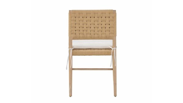 Dining Chair With Soft Fabric Cushion and Jute Strips - Image 2