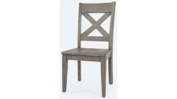 Dining Chair In Solid Wood With Grey Finish - Image 3