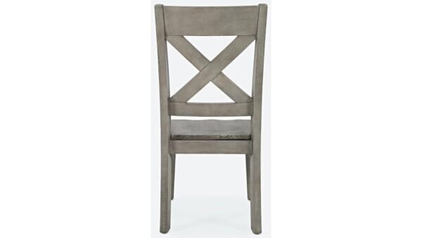 Dining Chair In Solid Wood With Grey Finish - Image 4