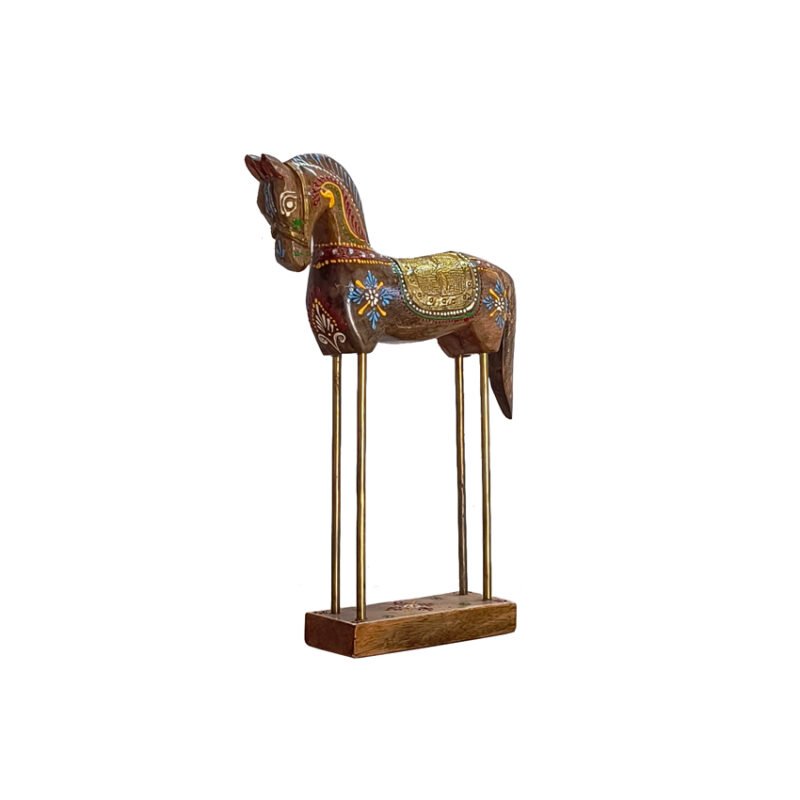 Wooden Handmade Iron legs Horse