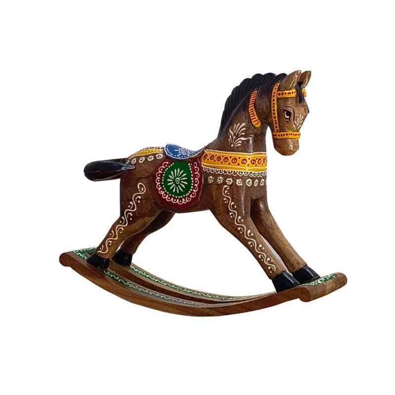 Wooden Handmade Embossed Painted Rocking Horse