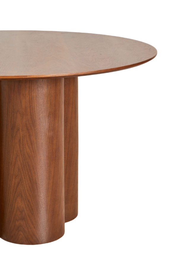 Stylish Modern Wooden Round Dining Table for Dining Room - Image 2