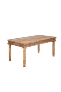 handcrafted wooden carved dining table