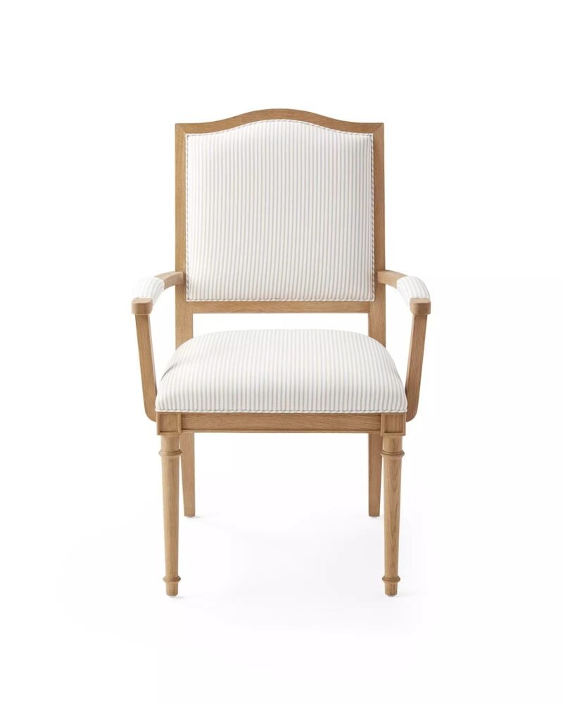 Elegant Wooden Dining Armchair with Padded Seat & Backrest | Classic Comfort