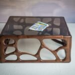 Modern Mango Wood & Glass Coffee Table